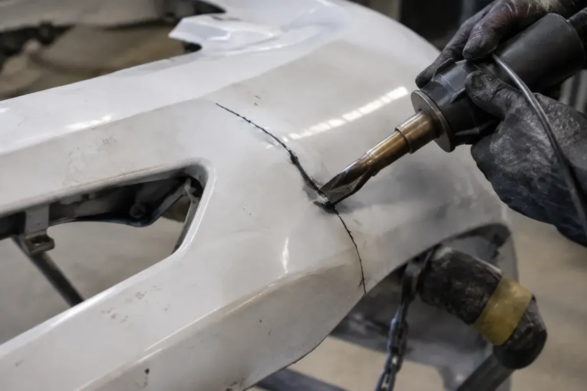 Bumper Repair at Ron's Body & Paint Shop, Rainbow City, AL